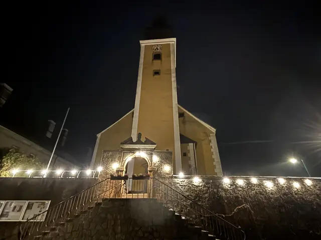 Die Pfarrkirche Münzbach am Abend. | Foto: MeinBezirk Perg/Köck