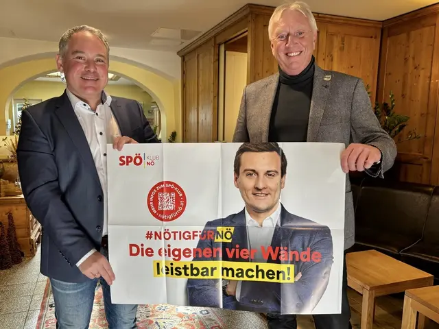 SPÖ-Bezirksgeschäftsführer Thomas Miksch und Bezirksvorsitzender Landtagsabgeordneter Michael Bierbach. | Foto: MeinBezirk/Pilz