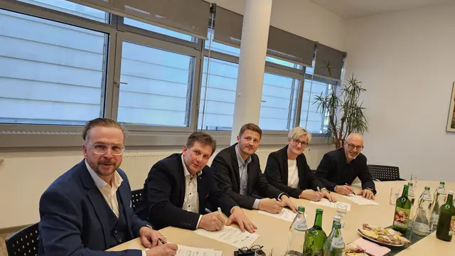 Die Vertreterinnen und Vertreter der fünf Regionsgemeinden im Köflacher Rathaus | Foto: Eco Smart