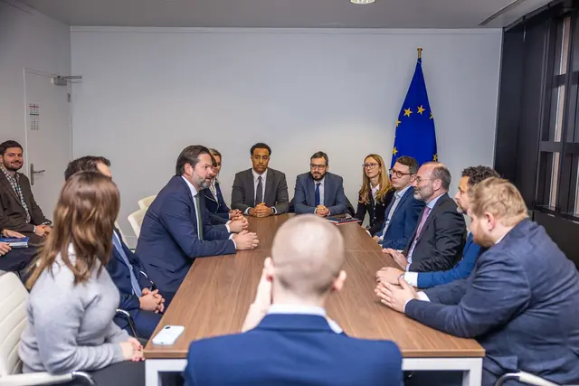 Der österreichische Europaabgeordnete Lukas Mandl (Mi.) veranstaltet jährlich im Herbst die Straßburger Diskurstage. Der Wiener Neustädter Thomas Hartl (re.) war dabei; ebenso wie – zum wiederholten Mal - Michael Stellwag (li.), in der europapolitischen Arbeit erfahren und internationaler Sekretär der Jungen Volkspartei (JVP). | Foto: EVP