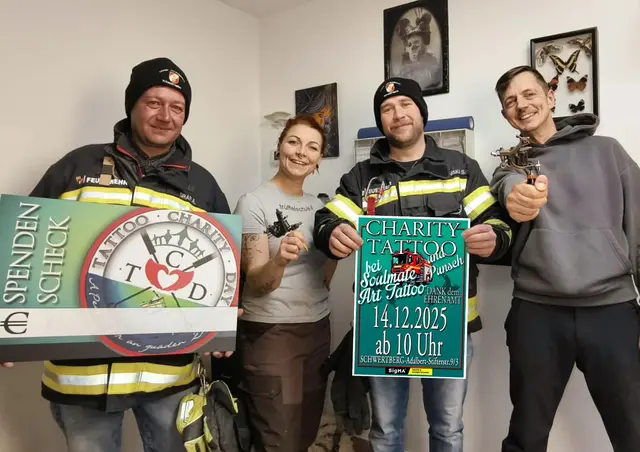 FF Schwertberg und die Tätowierer freuen sich schon auf die Veranstaltung am 14. Dezember. | Foto: Zsolt Káplár