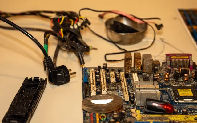 Angelika Schlager ,Wr.Naturwacht Elektroschrott, der von Kupferdieben im Schutzgebiet Kleehäufel entsorgt wurde  | Foto: Christian Kantner 