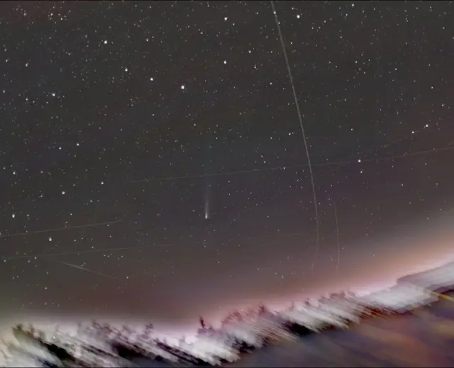 Der Komet Lemon unterhalb des Sternbild nördlicher Krone | Foto: Günter Kleinschuster