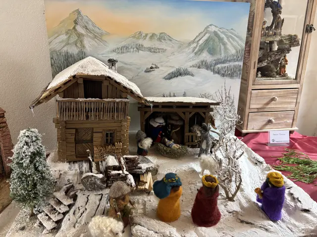 Der Baum in dieser Winterkrippe ist aus Rosshaar. | Foto: Margot Jeitler/MeinBezirk