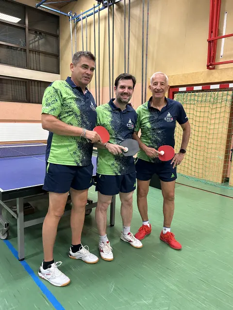 Martin Lohfeyer, Jürgen Dück und Josef Rehrl: Das Einser-Team 2025/2026 des TTC Intersport Frühstückl | Foto: Karl Stöckl/TTC Intersport Frühstückl 