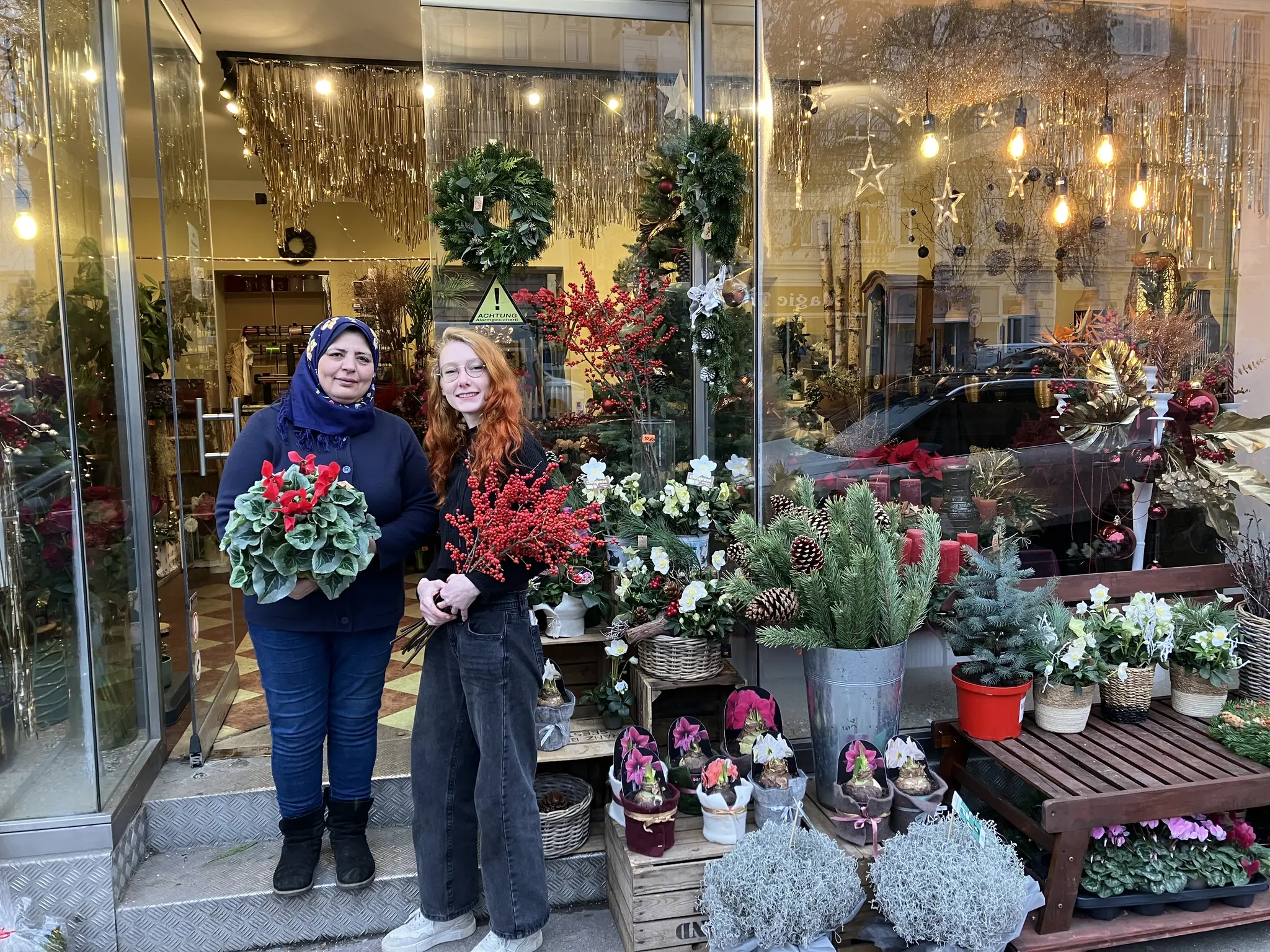 Blumengeschaft In Der Nahe Geoffnet