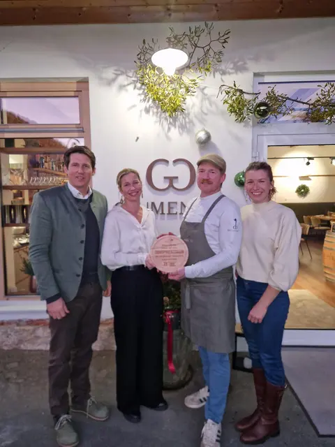 Josef Kaiser, Heike und Lorenz Kumpusch und Petra Knippitsch bei der Verleihung. | Foto: Jungbauern