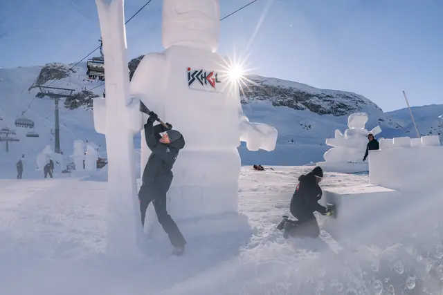 Kunst und Lego sind im Jänner auf den Pisten von Ischgl zu sehen. | Foto: TVB Paznaun-Ischgl