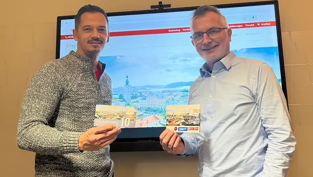 Von links: Christoph Heumader, Obmann des Verbands Pro Freistadt, und Thomas Denk, Leiter der Wirtschaftskammer Freistadt. | Foto: WKO