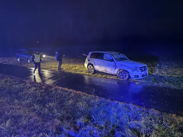 Ein Pkw ist am Donnerstag gegen 21.39 Uhr auf regennasser Fahrbahn ins Schleudern und in weiterer Folge von der Straße abgekommen.  | Foto: Feuerwehr Jabing