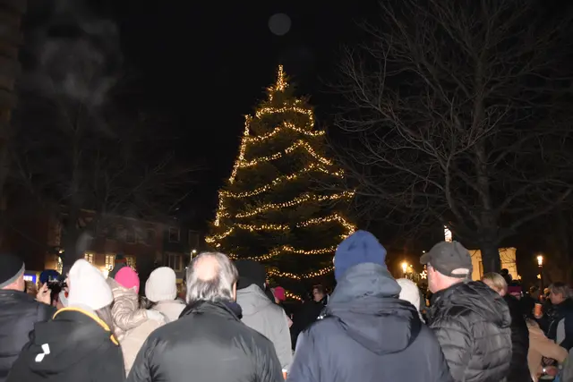 Der Christbaum wurde erleuchtet. | Foto: MeinBezirk/Michael Strini