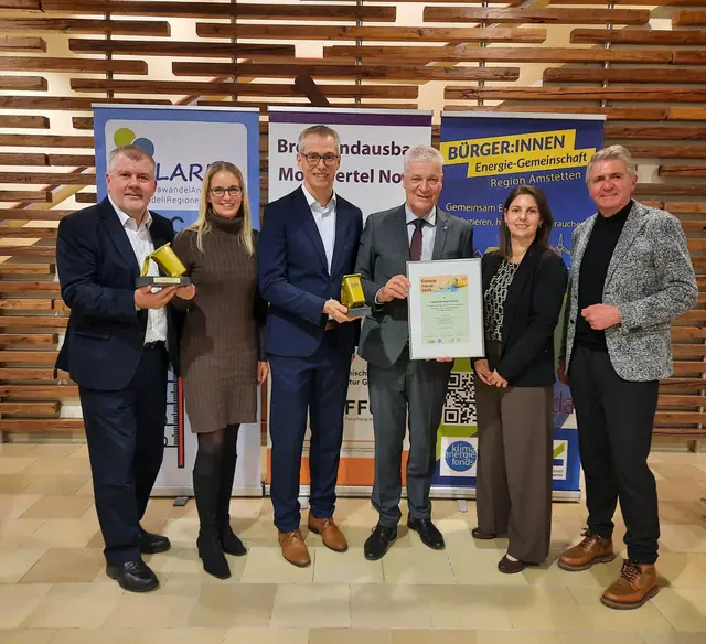 Wolfgang Lindorfer, Bgm. Manuela Zebenholzer (Obmann Stellvertreterin), Bgm. Johannes Heuras (GDA Obmann), LR Anton Kasser, GF Eva Zirkler, Bgm. Karl Huber (Obmann Stellvertreter). | Foto: GDA