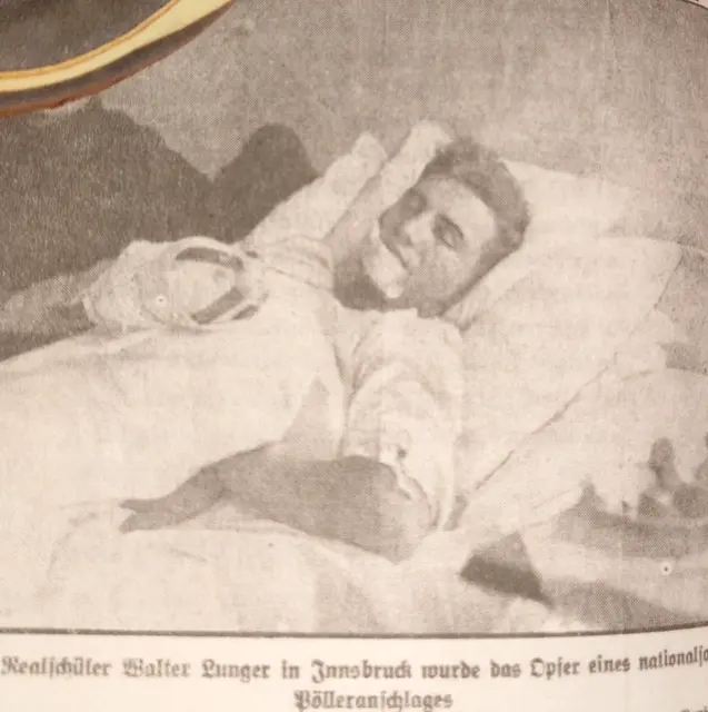 Nationalsozialistischer Bölleranschlag auf den 18-jährigen Realschüler Walter Lunger  | Foto: Tatschl