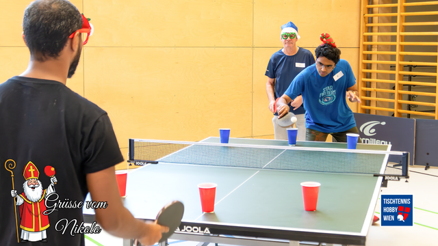 Selbst erfahrene Tischtennis Spieler:innen hatten ihre Mühe, die anspruchsvollen Aufgaben am Tisch zu bewältigen. | Foto: R.Lendl im Auftrag von Tischtennis Hobby Wien