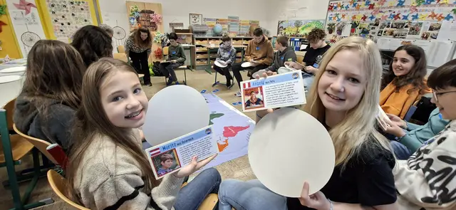 Anhand von Kinderbeispielen wurden die Folgen des Klimawandels sichtbar gemacht. | Foto: MS Voitsberg