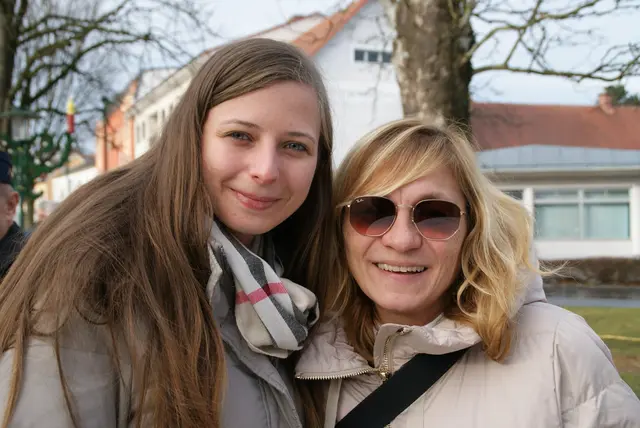 Ina Trammer und Gerda Poglitsch während der Agape. | Foto: Anna Maria Kaufmann