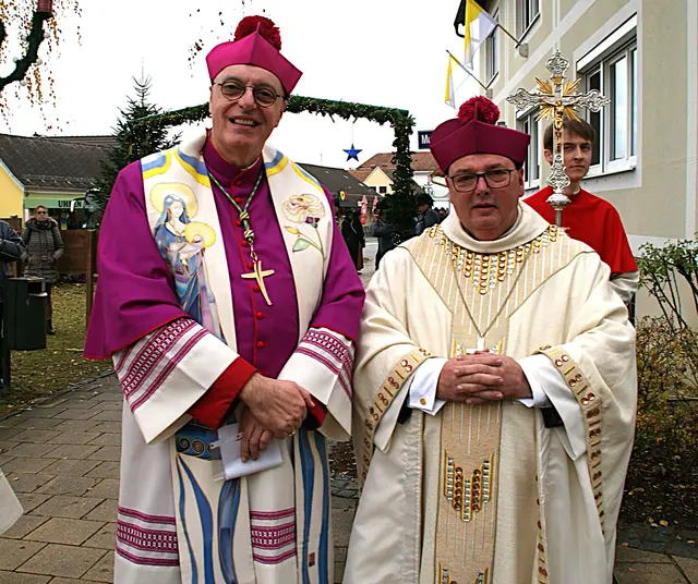 Bischof von Eisenstadt, Ägidius Zsifkovics und Kanonikus Stadtpfarrer von Jennersdorf Franz Brei | Foto: Anna Maria Kaufmann