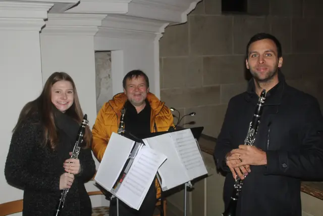 Das Klarinettentrio Carina Rohringer, Joachim Celoud und David Blöch. | Foto: arbes