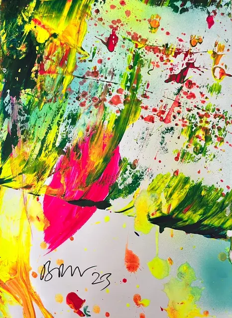 Auch ein Werk von Herbert Brandl kommt unter den Hammer. | Foto: Schule Äthiopien