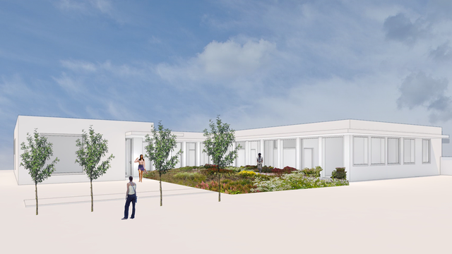 Rendering der neuen Chance B Tageseinrichtung in Weiz | Foto: Heuser Faust 