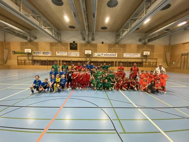 Der Nachwuchs des SC Neusiedl am See 1919  (Mitte in grün) setzt sich erfolgreich durch. | Foto: SC Neusiedl am See 1919