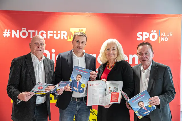 Gerhard Razborcan, Sven Hergovich, Karin Kadenbach, Hannes Weninger. | Foto: SPÖ NÖ