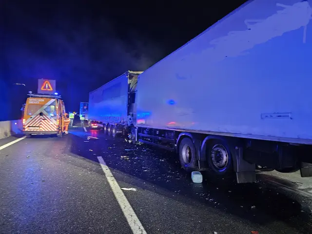 Lkw-Auffahrunfall auf der A10 bei Villach. | Foto: HFW Villach
