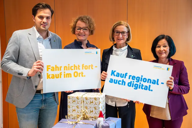 Bundesrat Sebastian Stark, Landesrätin Christiane Teschl-Hofmeister, Landeshauptfrau Johanna Mikl-Leitner und Bundesrätin Margit Göll (alle ÖVP). | Foto: Volkspartei Niederösterreich