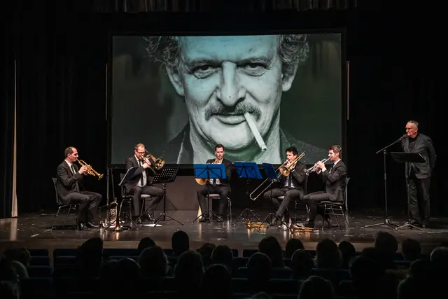 Tyrolean Brass und Schriftsteller Hans Augustin | Foto: Marco Pircher / Kulturverein Wunderlich