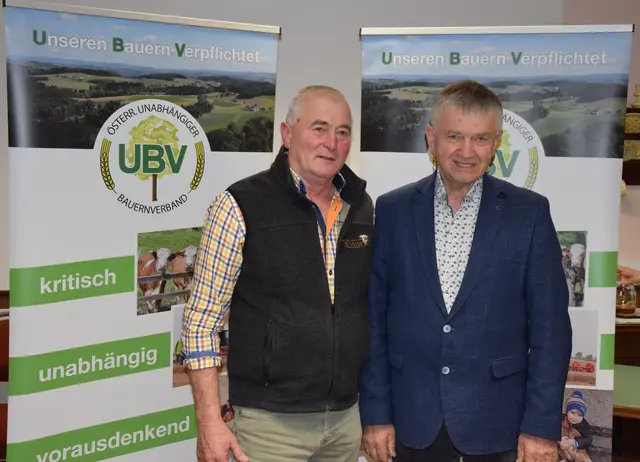 Johann Großpötzl aus Sigharting (rechts) leitet als Bundesobmann die im November 2025 neu gegründete UBV Altbauern Gruppe.  | Foto: UBV