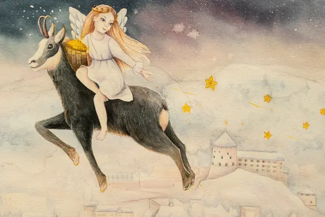 Wer reitet (fliegt) da über Kufstein....
Die Ausstellung "Tirol in Aquarellen" ist noch bis Anfang Jänner 2026 im Kultur Quartier zu sehen. | Foto: Marco Pircher / Kulturverein Wunderlich