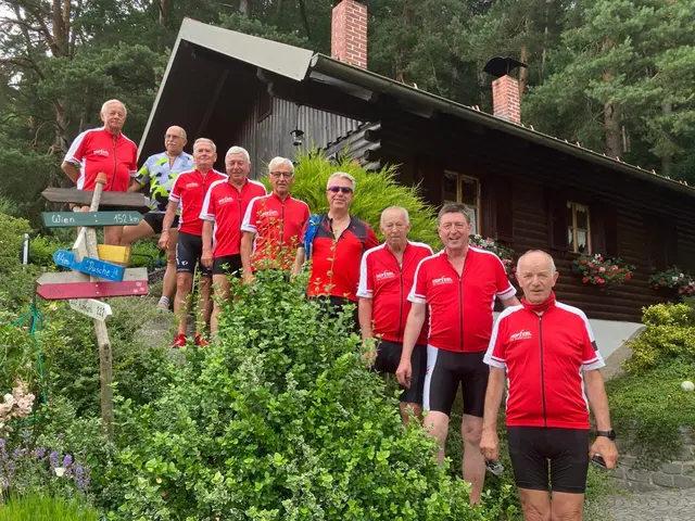 Josef Quast, Bernhard Prezechtel, Walter Konitschek, Otto Lembacher, Franz Steininger, Harald Buchhöcker, Herbert Gall, Josef Hag und Karl Graner. Nicht am Bild Franz Kahl, Hans Klinger, Erwin Höbart und Hannes Pilz. | Foto: privat