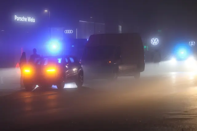 Auffahrunfall auf der B1 Wiener Straße stadtauswärts in Wels-Pernau. | Foto: laumat.at