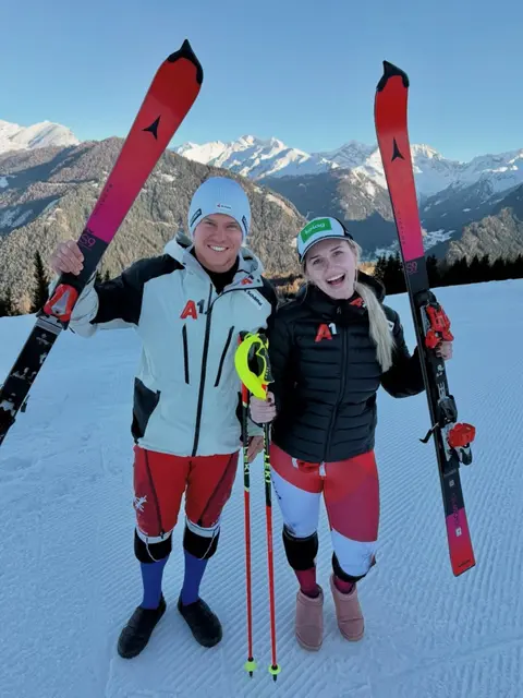 Elina Stary, mit Guide Stefan Winter, holte sich den ersten Sieg in einem heurigen Weltcup-Rennen. | Foto: Privat