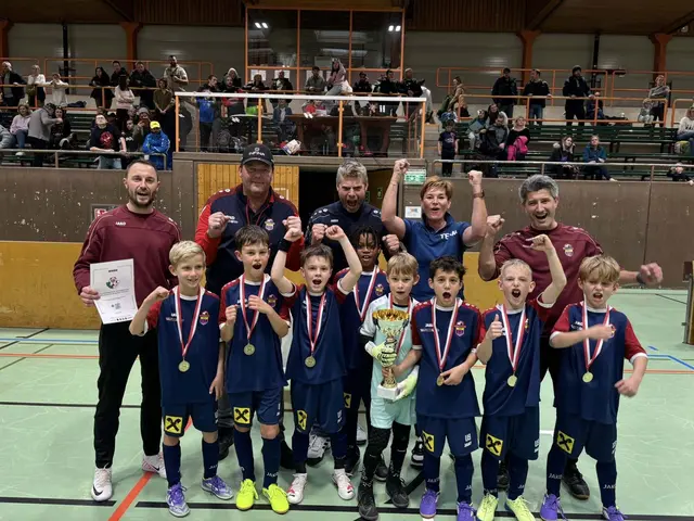 Die SPG Innsbruck West jubelt über den Sieg im U9-Bewerb beim 3. ISK-Bandenzauber. | Foto: SPG Ibk West