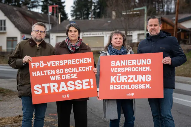 Die SPÖ setzt sich für die Straßensanierung in Bad Gams ein. | Foto: SPÖ