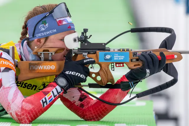 Lara Wagner bewährte sich am Schießstand. | Foto: Expa Pictures