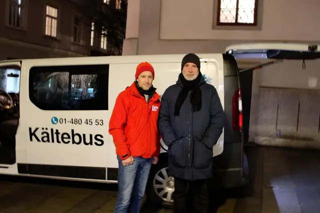 Caritas Wien-Chef Klaus Schwertner (l.) und Kabarettist Dirk Stermann. Beide rufen zu Spenden auf. | Foto: Caritas