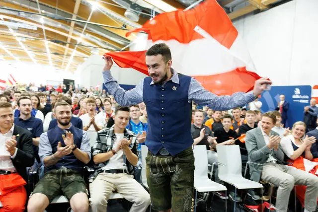 Marcel Resch jubelte in der Salzburger Messe vor 2.500 Gästen über den Europameistertitel. | Foto: SkillsAustria/Wieser/Slovencik