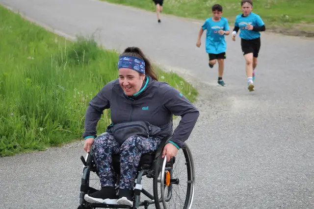 Die Pergkirchnerin Christina Nösterer beim "Wings for Life Run" in Perg 2025. | Foto: Meinbezirk Perg/Köck