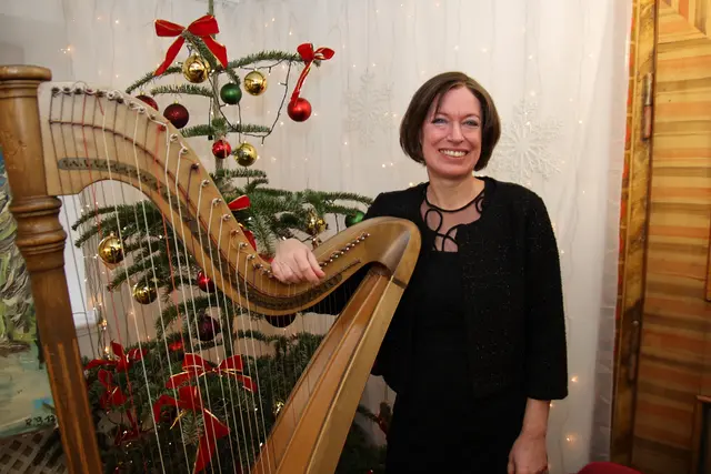 Mit feinen musikalischen Klängen begleitete Sabine Kraus.