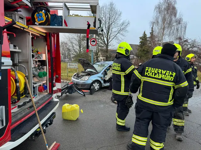 Unfallstelle an der Kreuzung Raschalaerstraße / L1139. | Foto: BFKDO Hollabrunn/FF Sonnberg