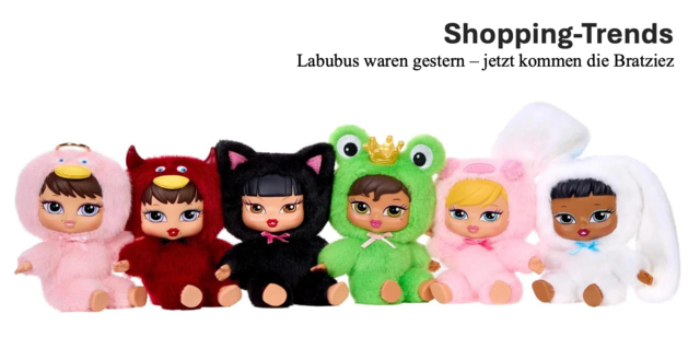 Für alle Labubu- und Lafufu-Fans gibt es schlechte Nachrichten: Sie sind definitiv „out“, der nächste Hype sind "Bratziez". Sie ähneln den kultigen Bratz-Puppen aus den 2000ern, werden wie Labubus in Überraschungsboxen verkauft. | Foto: Handelsverband/WIFO