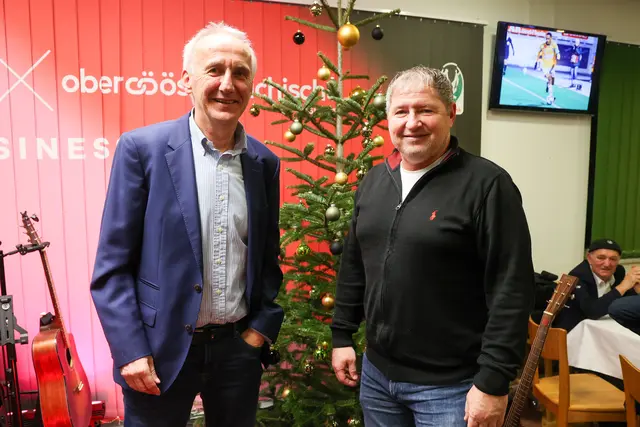 SVR-Jahrhunderttrainer Klaus Roitinger (links) und SVR-Jahrhundertspieler Herwig Drechsel. | Foto: SVR/Schröckelsberger