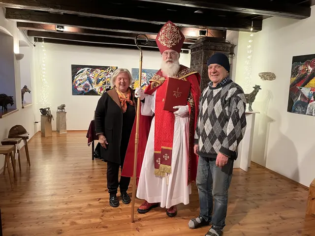 Der Nikolo war höchst persönlich zu Gast bei Trudica und Ivo Domnanovich | Foto: Gesa Buzanich