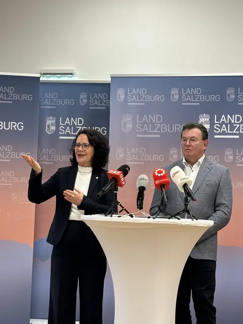 Landesrätin Daniela Gutschi und der neue Pflegebeauftragte des Landes, Karl Schwaiger. | Foto: L. Gold