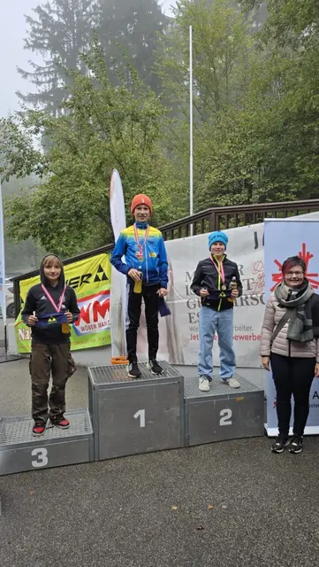 Beim Skiroller-Landescup in Aigen im Mühlviertel belegten die Skiclub-Mitglieder Thomas Erhart Benedikt Stumpf die Plätze zwei und drei. | Foto: Skiclub Waldzell