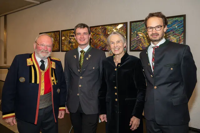Otto Sarnthein, Erzherzog Valentin Habsburg-Lothringen (Ururenkel von Kaiser Franz Josef und Kaiserin Elisabeth), Felicitas Sarthein, Andreas Sarnthein | Foto: Reinold Sigl