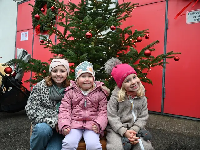Anna, Emely und Letizia warten schon gespannt auf das Christkind | Foto: Gerlinde Siebenhandl