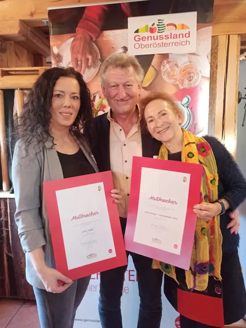 "Mutmacher" aus dem Kremstal. Beata Berkowska vom Hotel SPES und Manfred und Elfi Lungenschmied | Foto: Lungenschmied